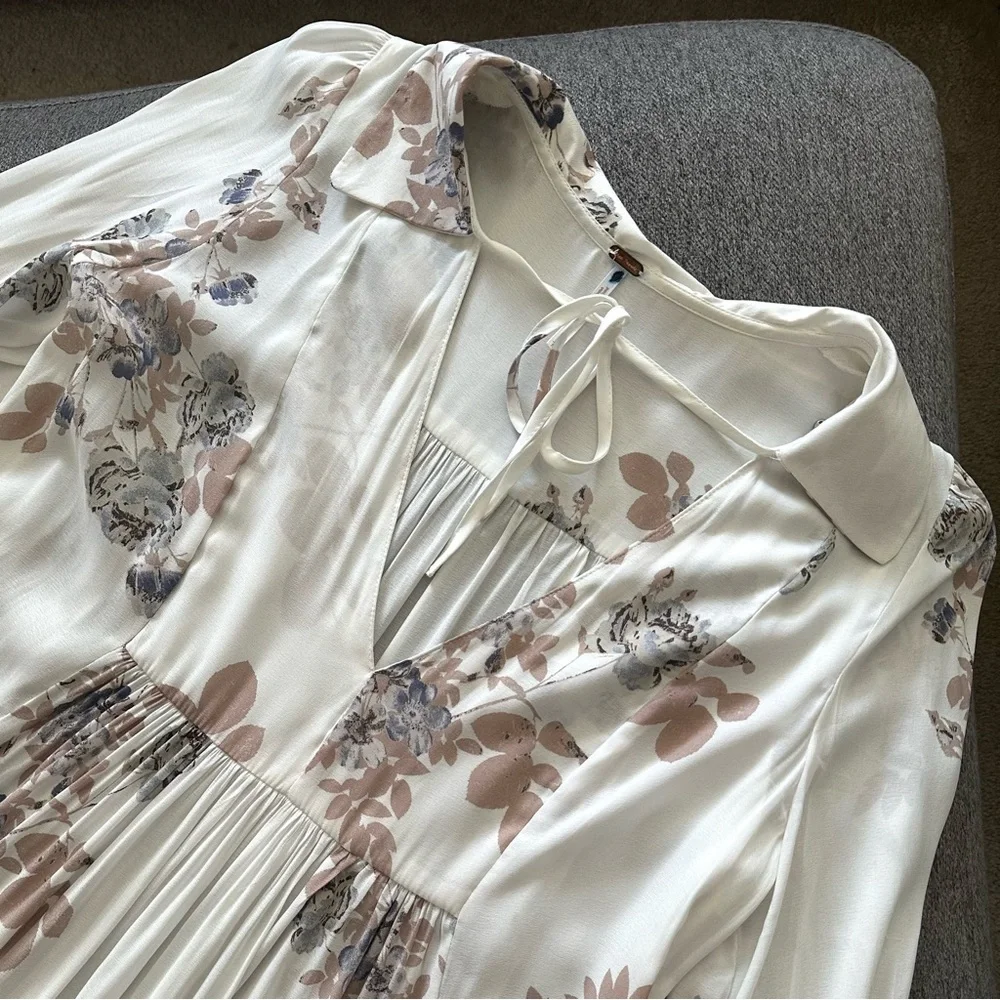 Free People Rosemary Long Sleeve Maxi Dress Medium - Picture 9 of 11